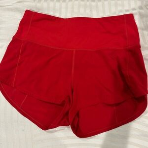Lululemon | Red Women's Speed Ups High-Waisted Lined 2.5’’